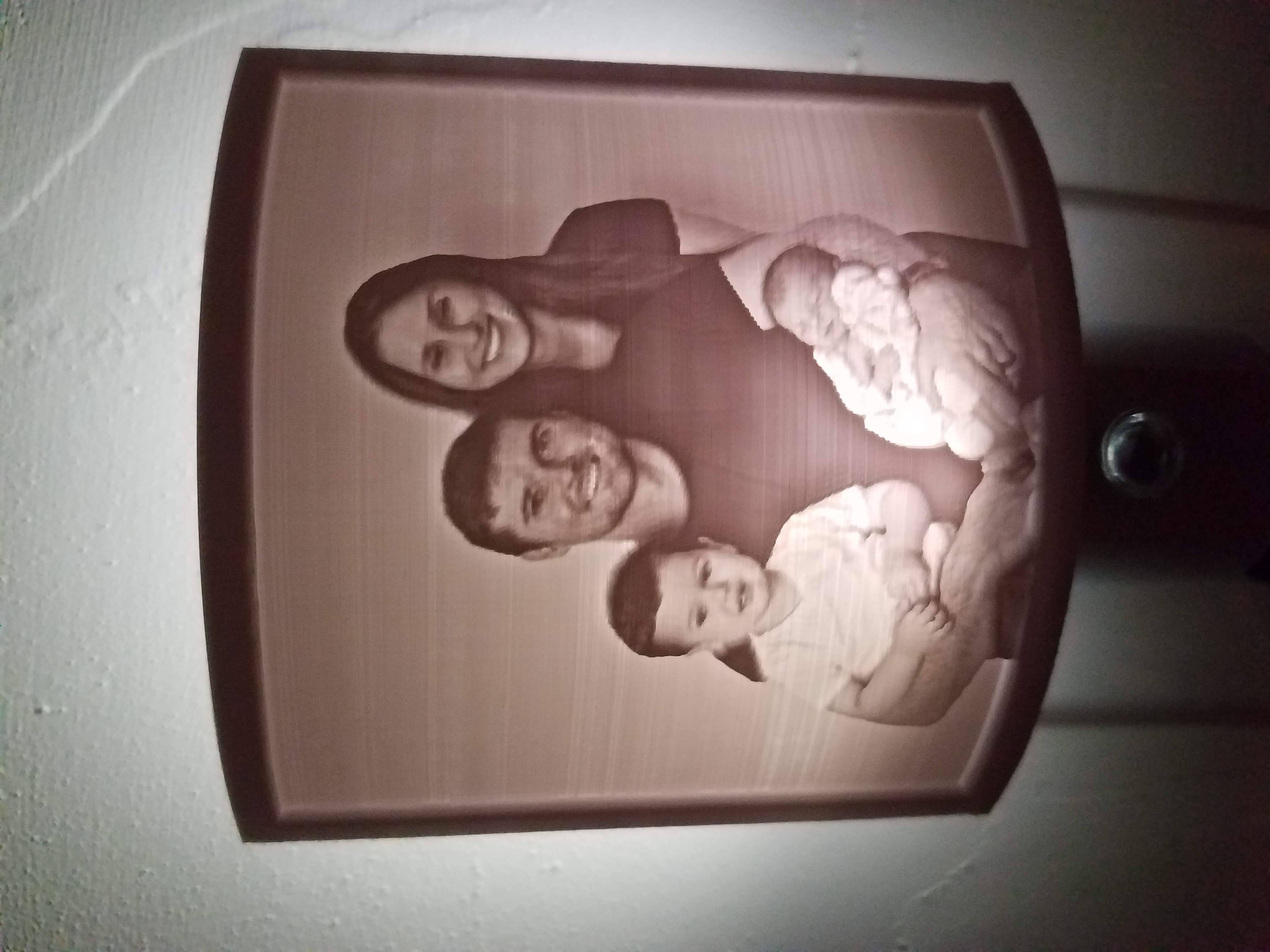 Custom photo night light - Family