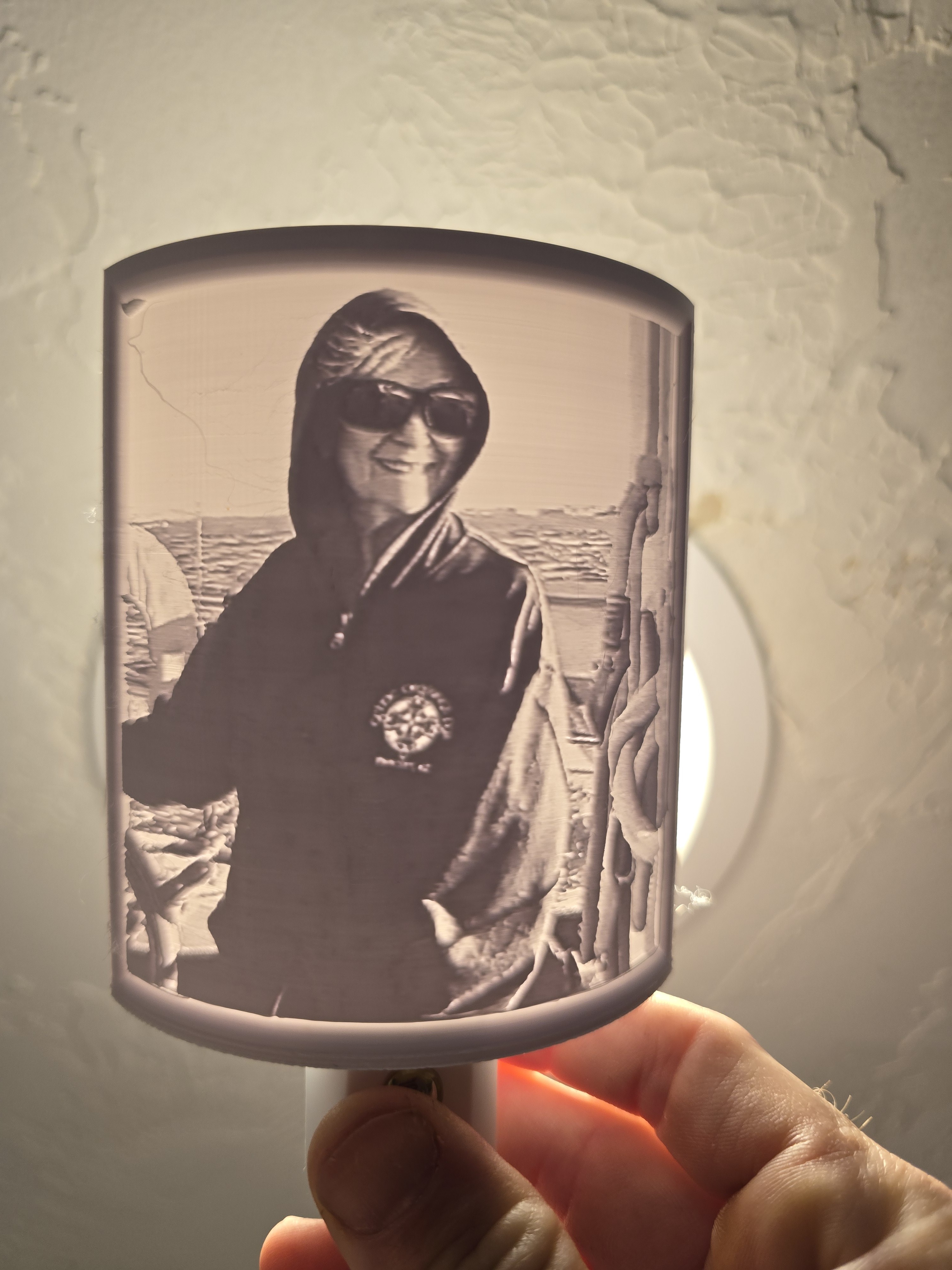 Custom photo night light - Memorial